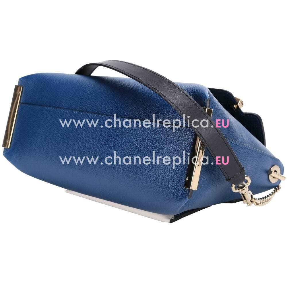 Chloe Clare Calfskin Hand Bag In Blue C5718008