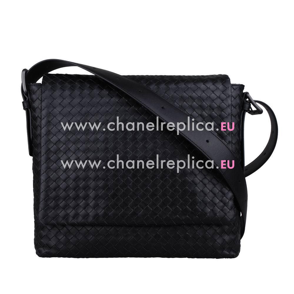 Bottega Veneta Intrecciato Classic Nappa Woven Shouldbag Black B6110501