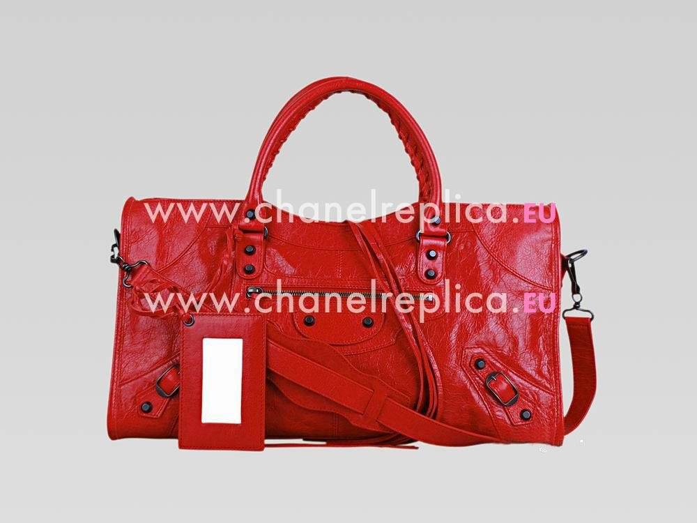 Balenciaga Medium Lambskin Hand/shoulder Small Studs Red 168028RED