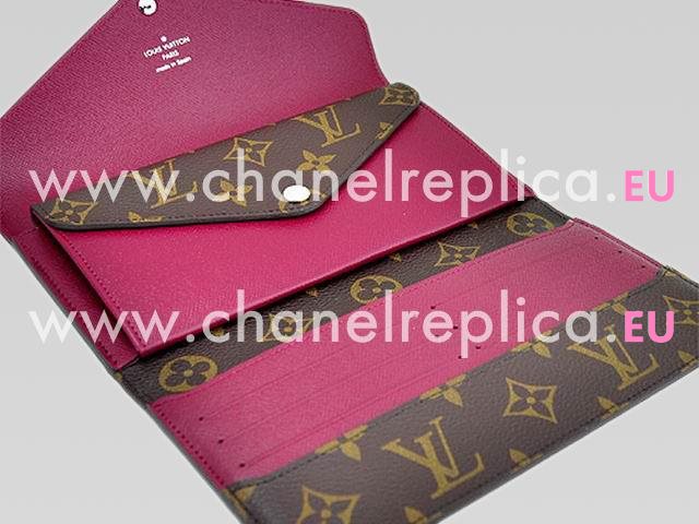 Louis Vuitton Monogram Canvas Marie-Lou Long Wallet Fuchsia M60498