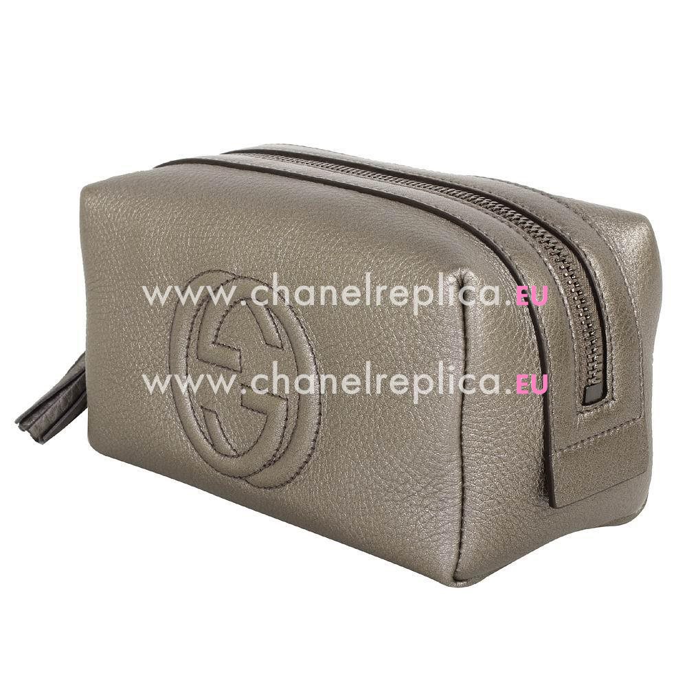 Gucci SOHO GG Calfskin Bag In Bronze Golden G554909