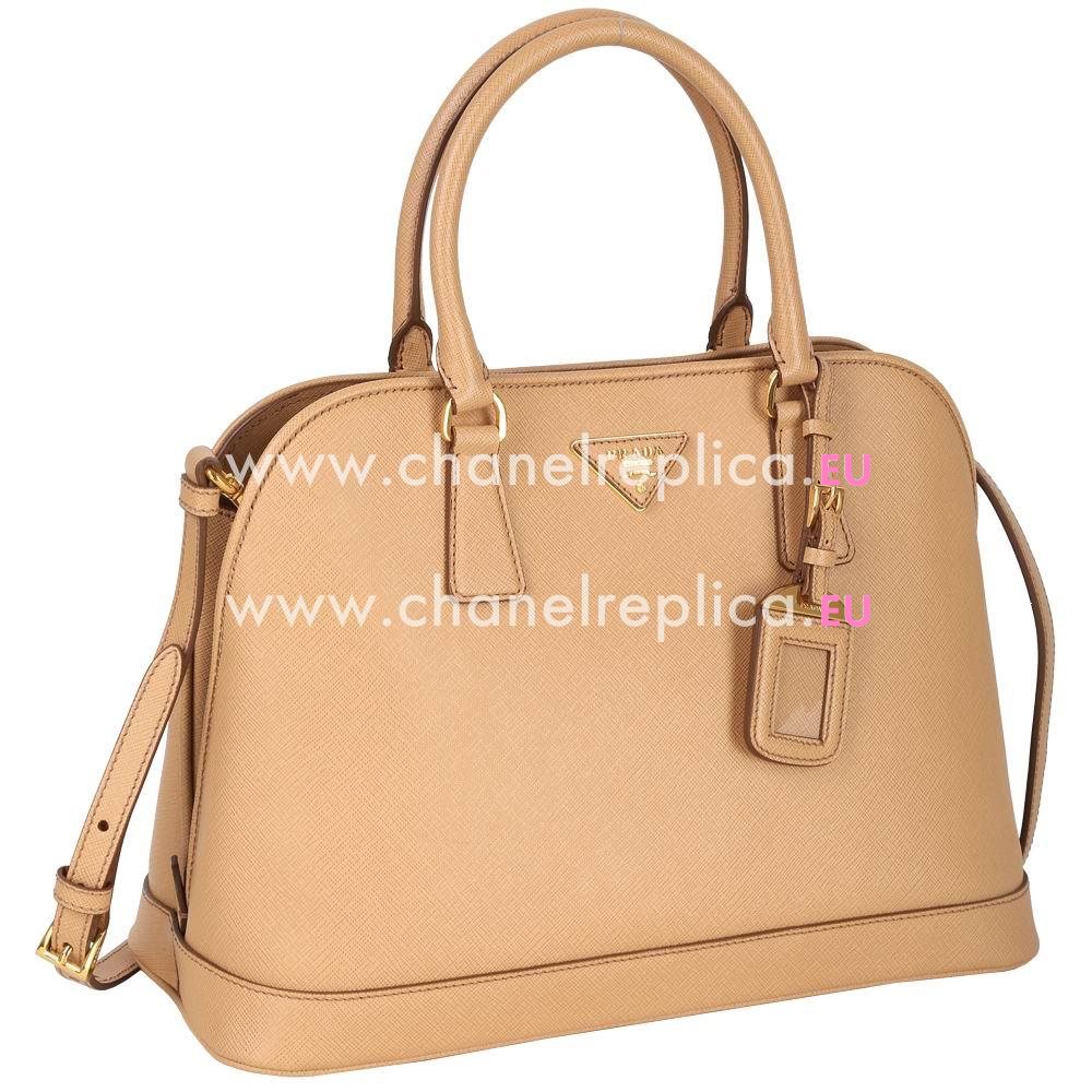 Prada Lux Saffiano Cowhide Handle/Shoulder Bag Camel PR61017004
