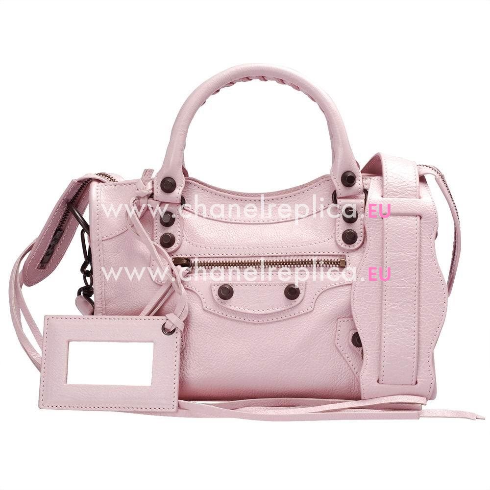 Balenciage City Lambskin Aged Brass hardware Classic Mini Bag Pink B2055057