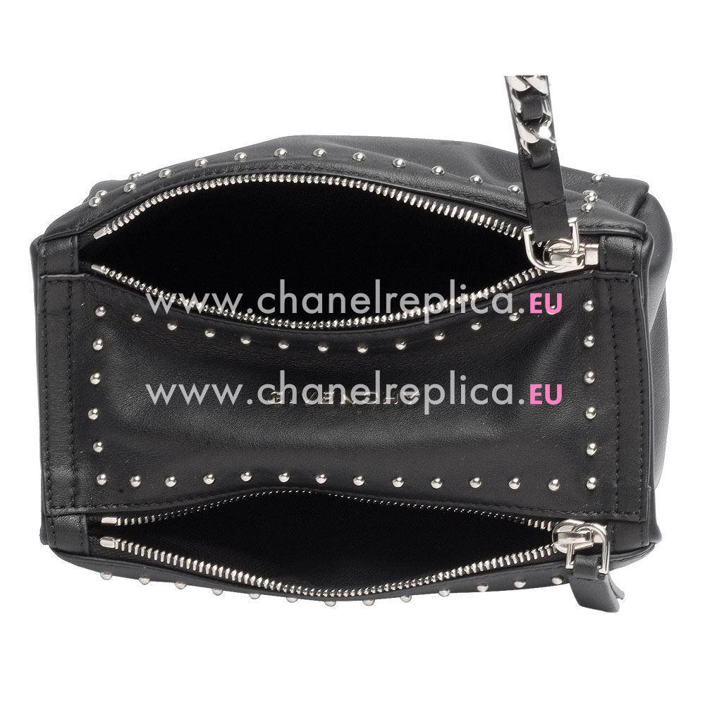 Givenchy Pandora Wristlet Goatskin Zipper Bag In Black Gi6112009