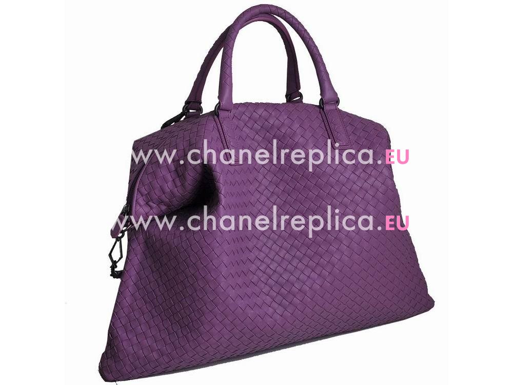 Bottega Veneta Nappa Woven Bag Shoulder Bag Light Purple BV193786