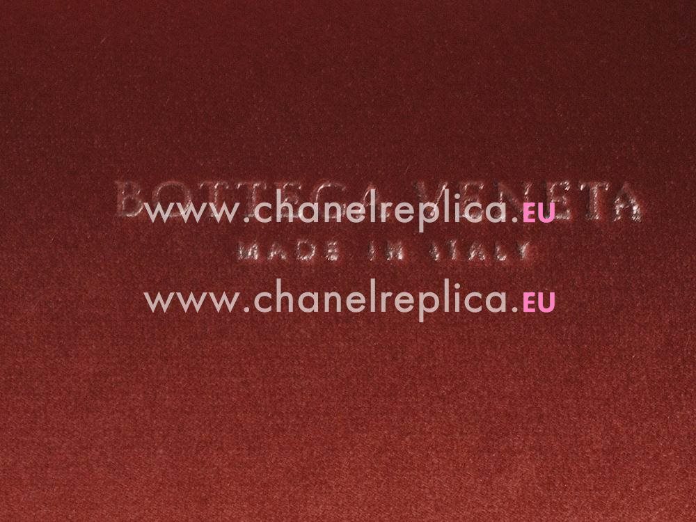 Bottega Veneta Satin Intreccio Impero Ayers Stretch Knot Dark Red BV53566