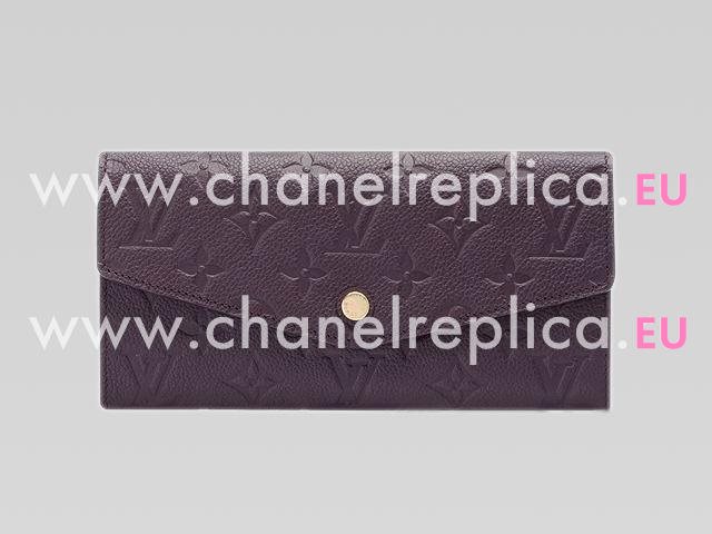 Louis Vuitton Monogram Empreinte Clrieuse Wallet Purple M60300