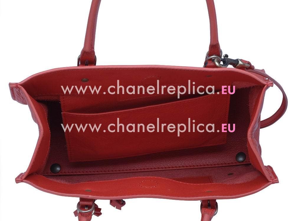 Balenciage Papier Lambskin Brass hardware Classic Mini Bag Red B2055063