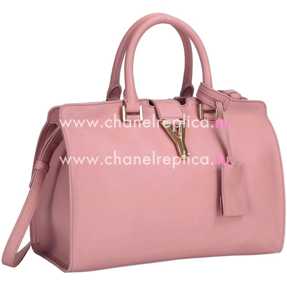 YSL CABAS PETIT CABAS Y Calfskin Medium Bag In Pink YSL5369046