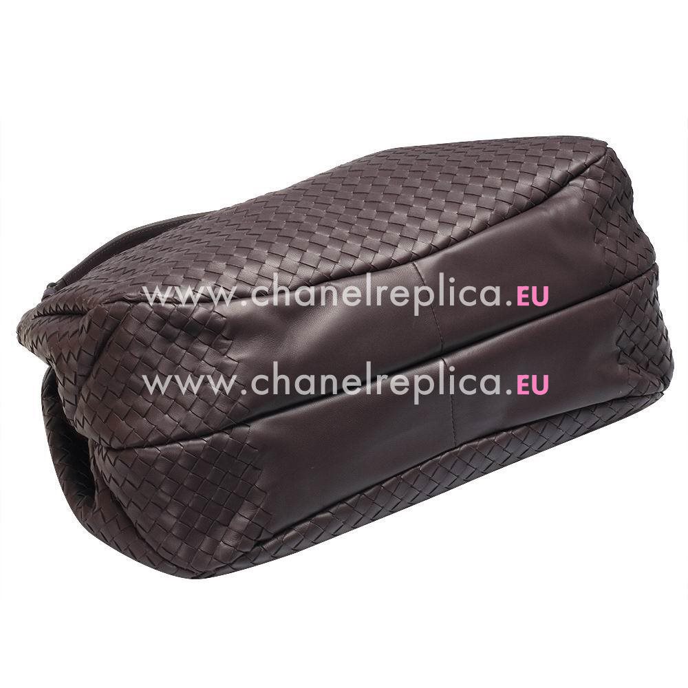 Bottega Veneta Campana Nappa Woven Large Shouldbag Purple BV514889