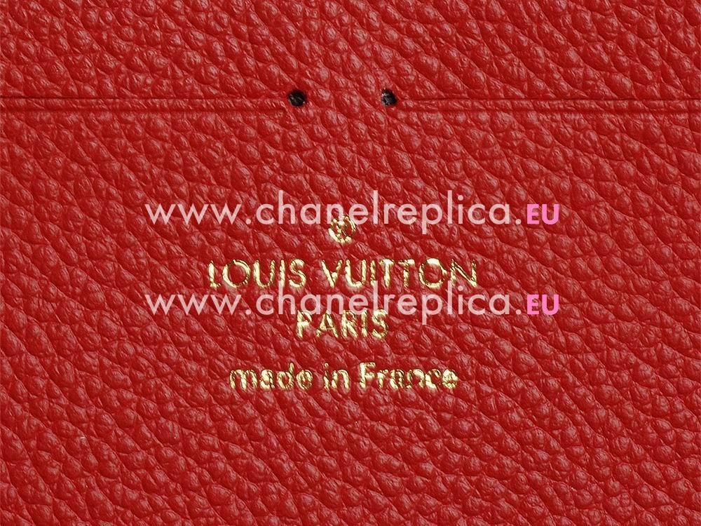 Louis Vuitton Monogram Empreinte Clemence Wallet Cherry M60169