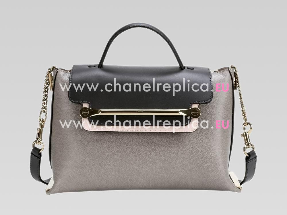 Chloe Clare Calfskin Hand Bag In Gray CA55994