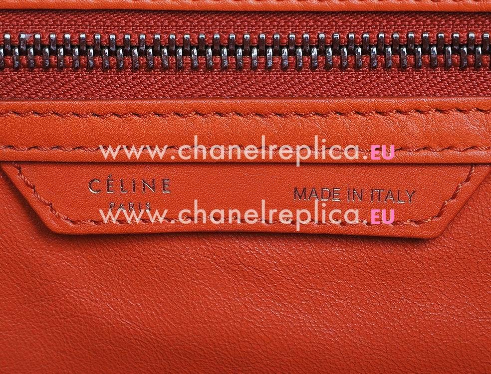 Celine Mini Square Luggage Smooth Calfskin Nano Orange CE52053