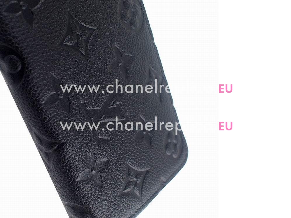 Louis Vuitton Monogram Empreinte Clemence Wallet Noir M60171