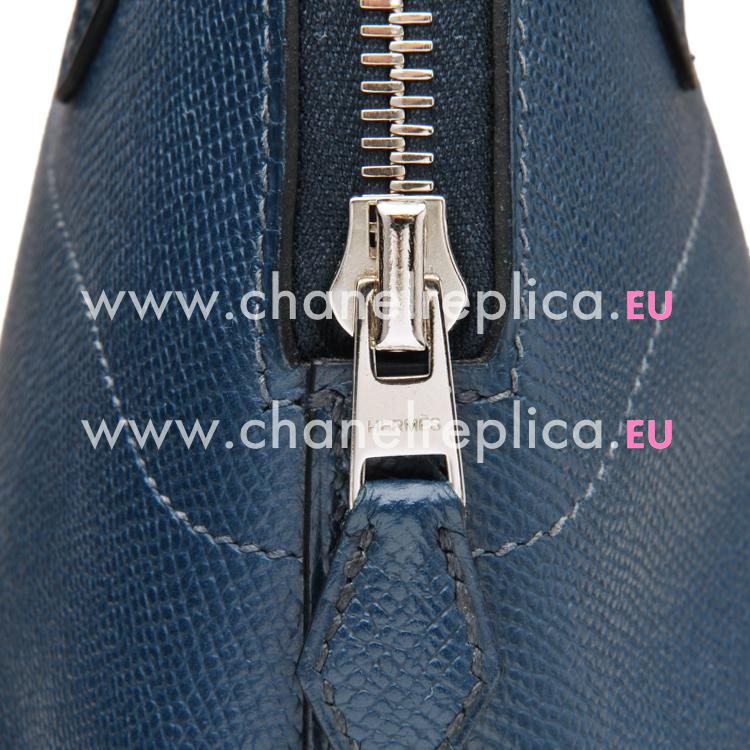 Hermes Bolide 27 Bleu De Prusse Epsom Leather Palladium Hardware Handbag HBOLIDE27PS