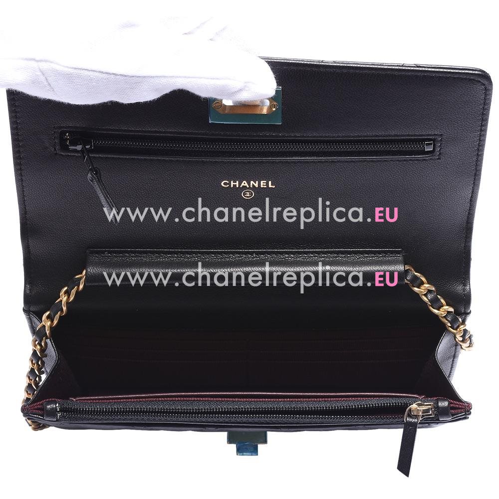 Chanel Lambskin Reissue Woc Gold Chain Bag Black A338148B