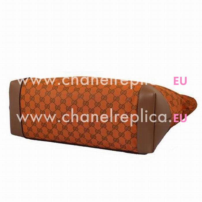 Gucci Classic GG Logo Calfskin Tote Bag In Orange G6111520