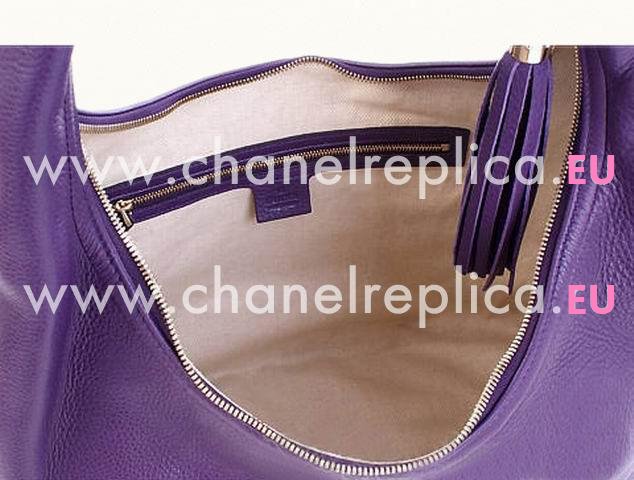 Gucci Soho Embossed Calfskin Tote Bag Purple G348924