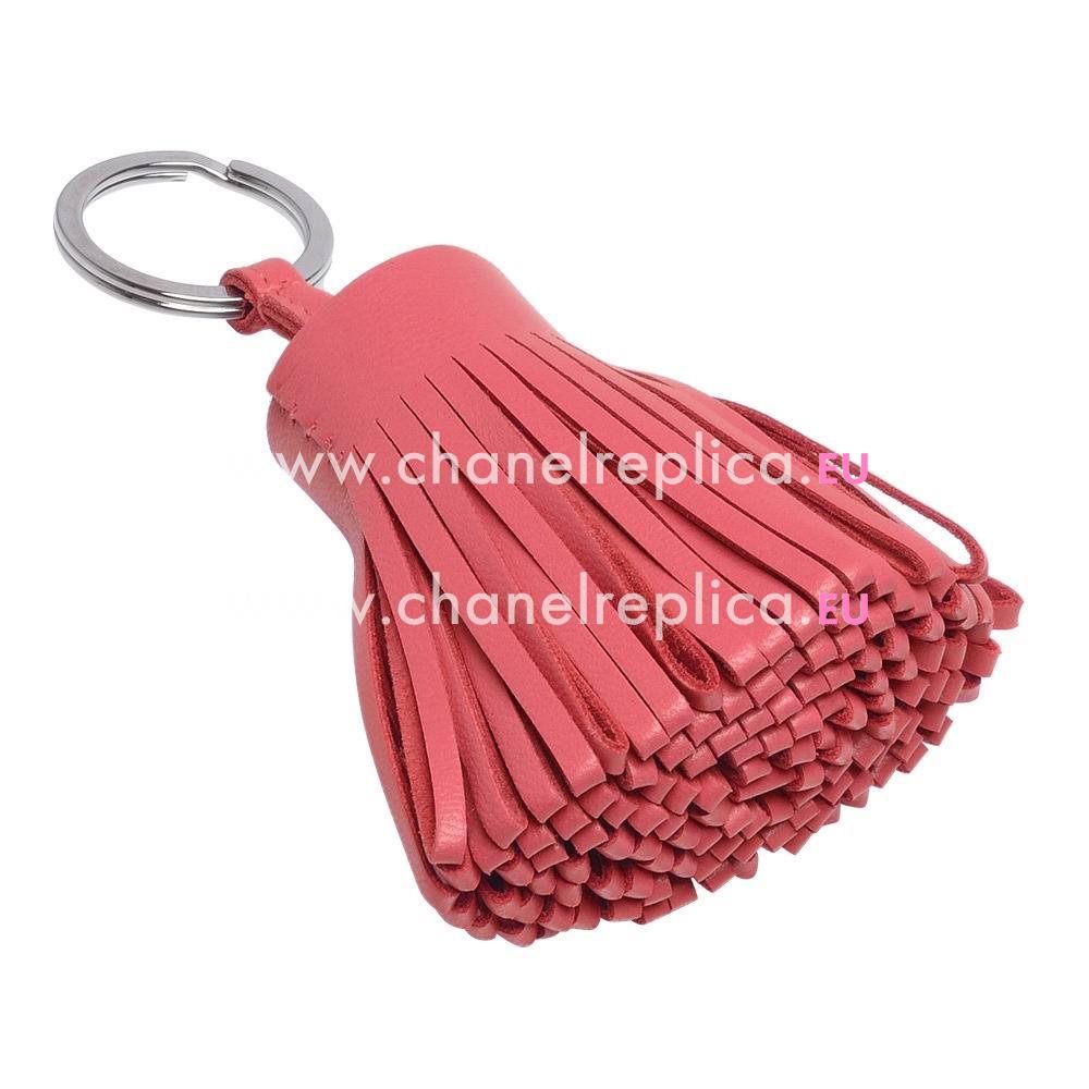 Hermes Tassel Goatskin Handbag Hanging Omarment In Pink H6122103