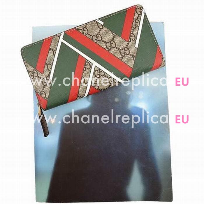 Gucci GG Chevron PVC Calfskin Zipper Wellets In Khaki Brown G7040804