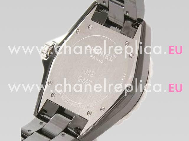 CHANEL Men Sports J12 Black Dial Automatic GMT Ceramic Oar H2012