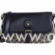 Gucci Sukey G-Logo Fabric&Cowhide CrossBody Bag Blue G554558