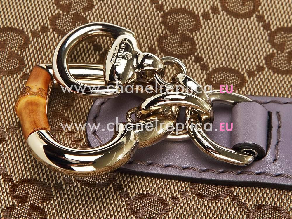 Gucci Heart Bit GG Leather Weaving Handle/Shoulder Bag In Purple G269956