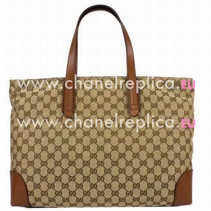 Gucci Classic GG Calfskin Tote Bag In Khaki G5067260