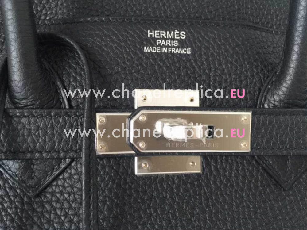 Hermes Birkin 35cm Black Togo Leather Palladium Hardware Hand Sew H1043-BS