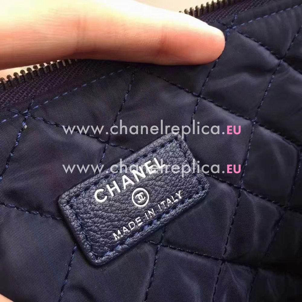 Chanel Calfskin Wallet Dark Blue C6120517