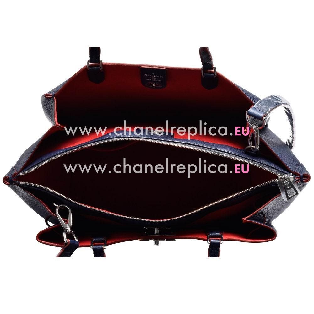 Louis Vuitton Soft Calfskin Lockmeto Bag Marine Rouge M54571