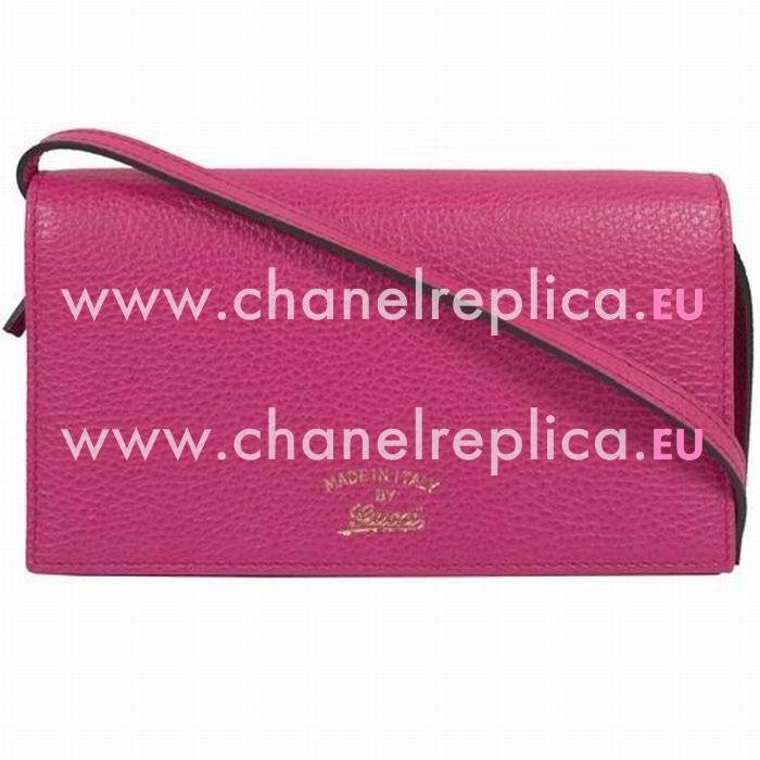 Gucci Classic GG Logo Calfskin Wallet Bag In Peach G6111512