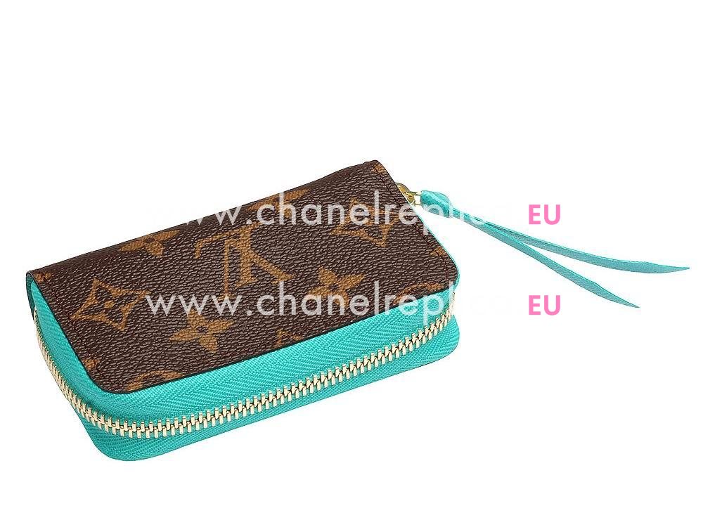 Louis Vuitton Monogram Canvas Zippy Multicartes Turquoise M60910