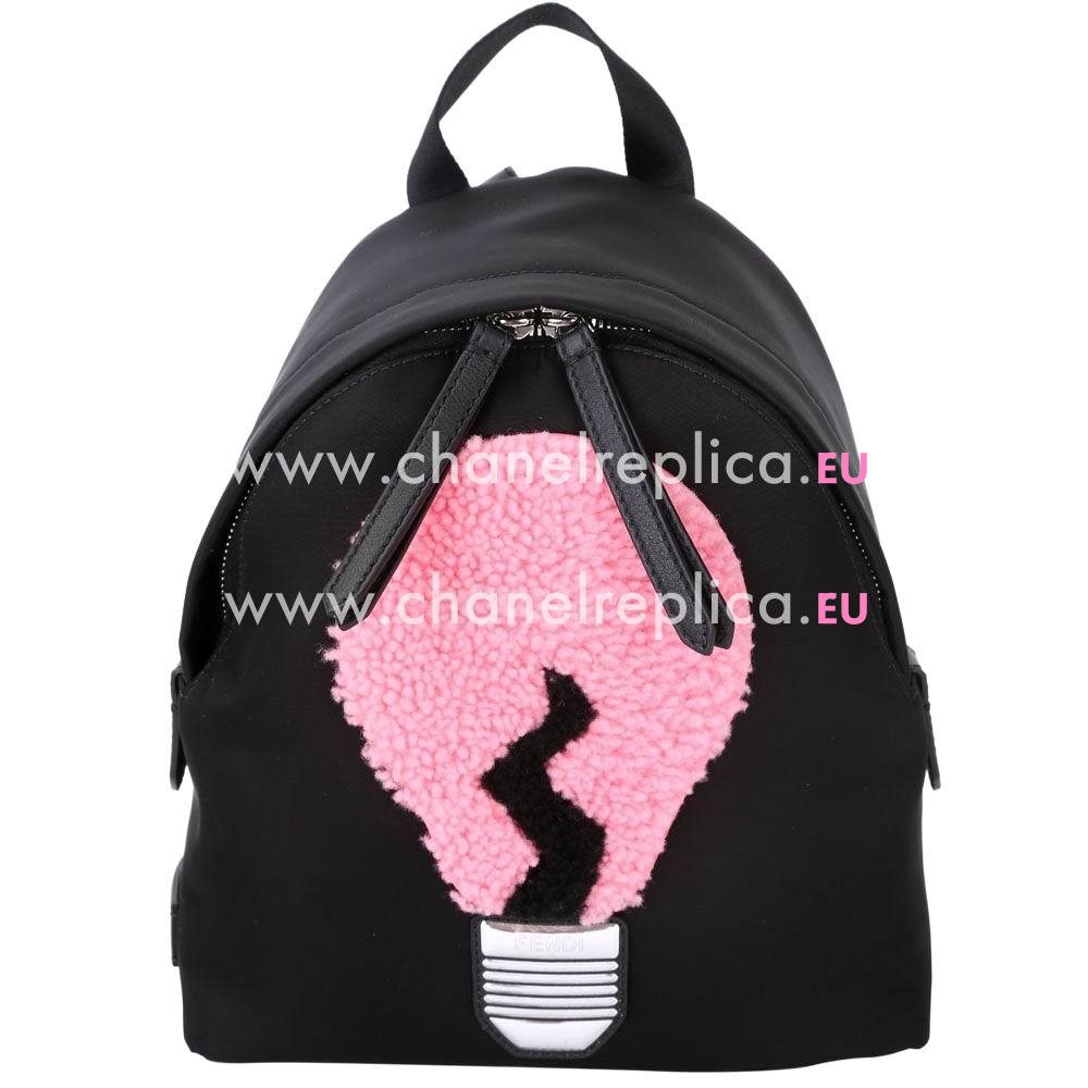 Fendi Monster Nylon Backpack Peach Red F1548689