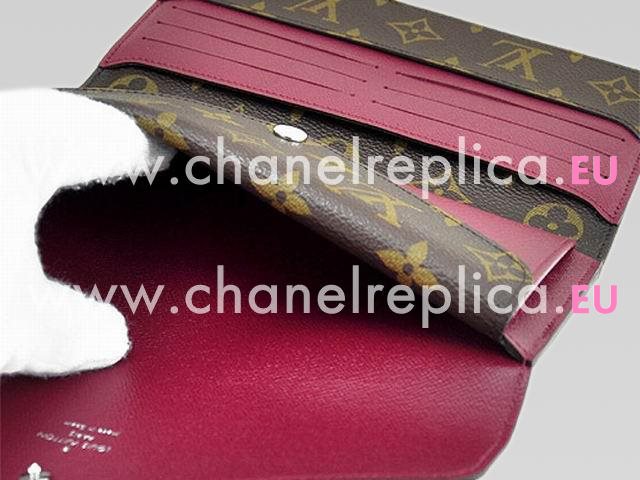 Louis Vuitton Monogram Canvas Marie-Lou Long Wallet Fuchsia M60498