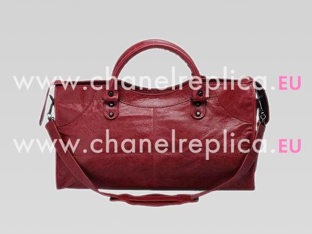 Balenciaga Part-Time Small Stud Bag Dark Red 168028DR