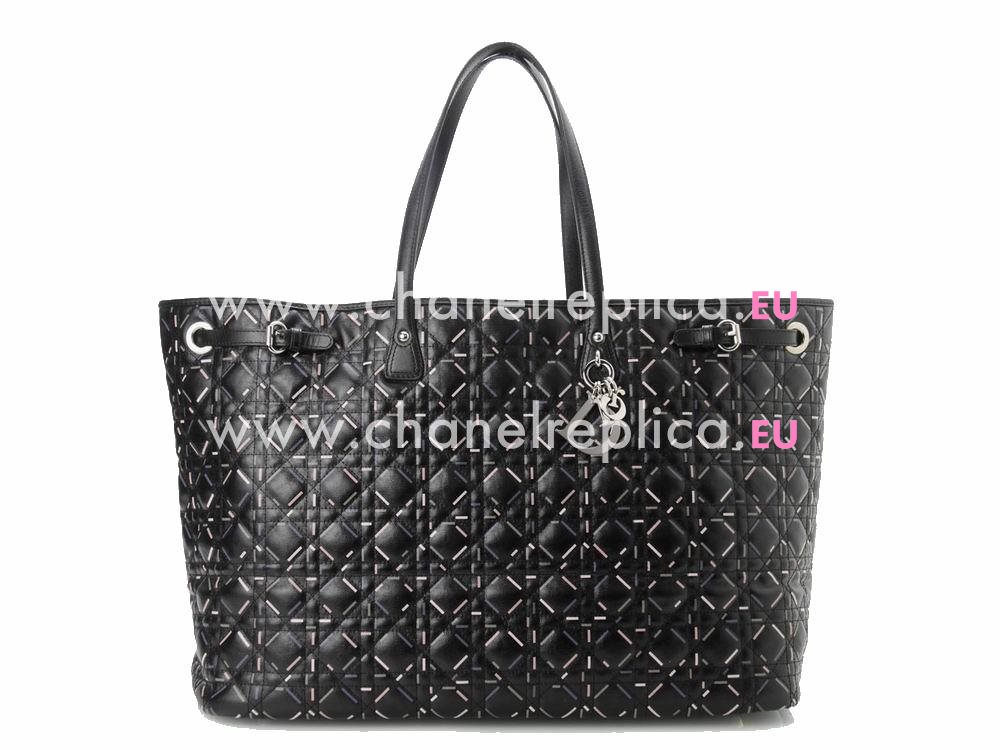 Christian Dior Panarea Canvas Large Tote Bag Black D98950