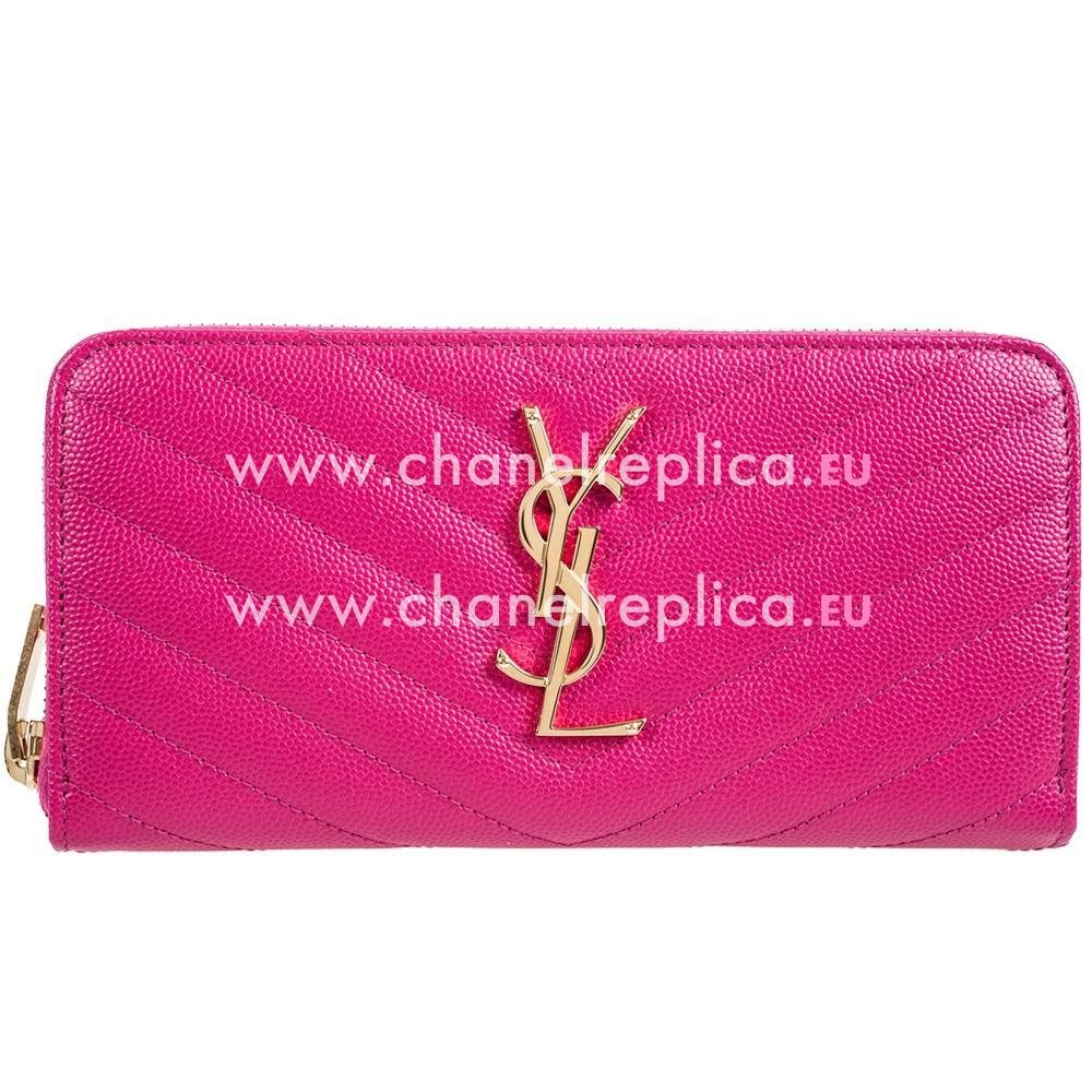 YSL Saint Laurent Caviar Calfskin Wallets In Pink YSL5350299