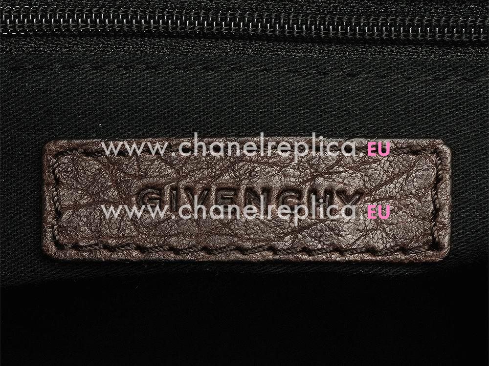 Givenchy Nightingale Medium Bag In Distressed Goatskin Coffee G515229