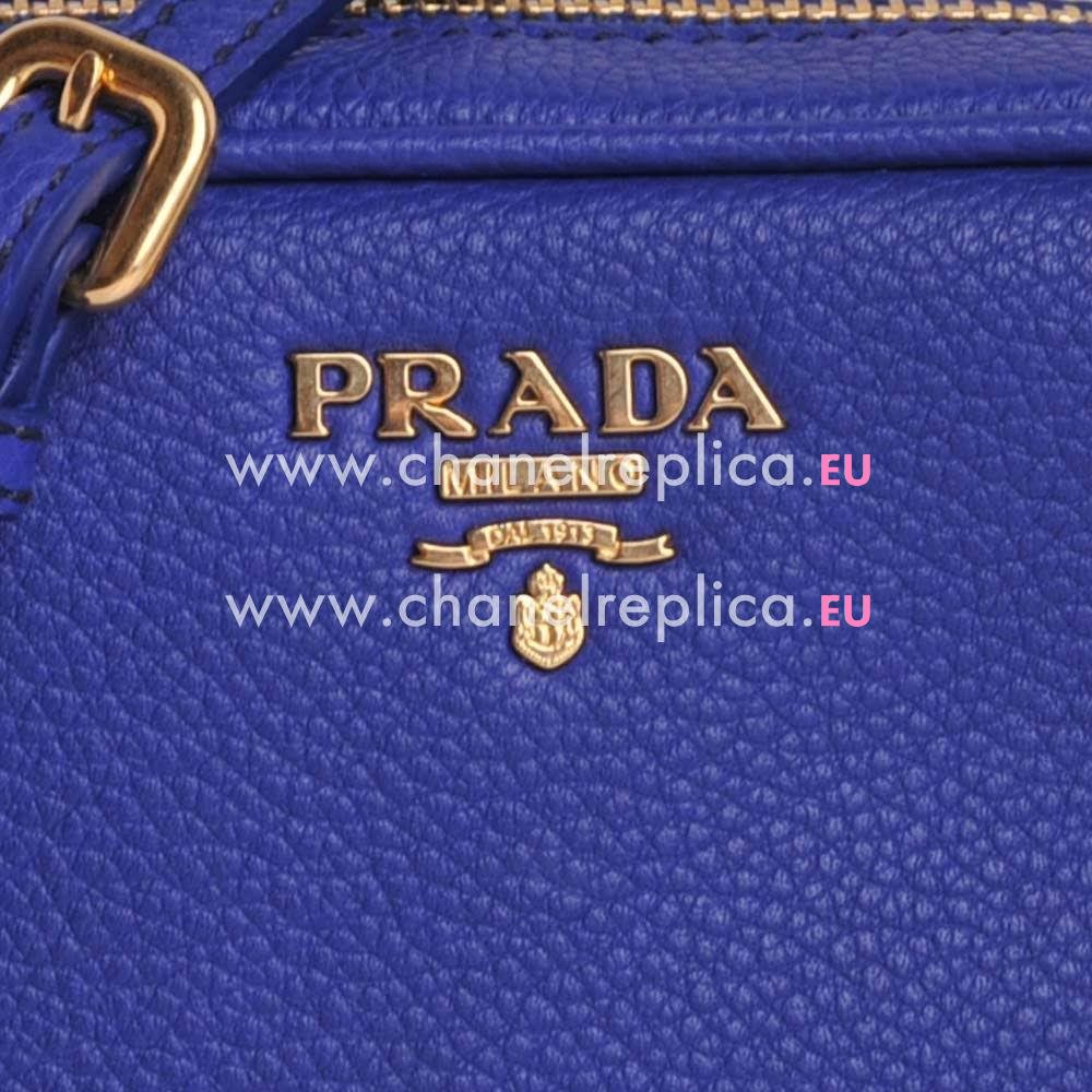 Prada Bluette Relievo Logo Caviar Calfskin Mini Size Bag RoyalBlue PR5749294