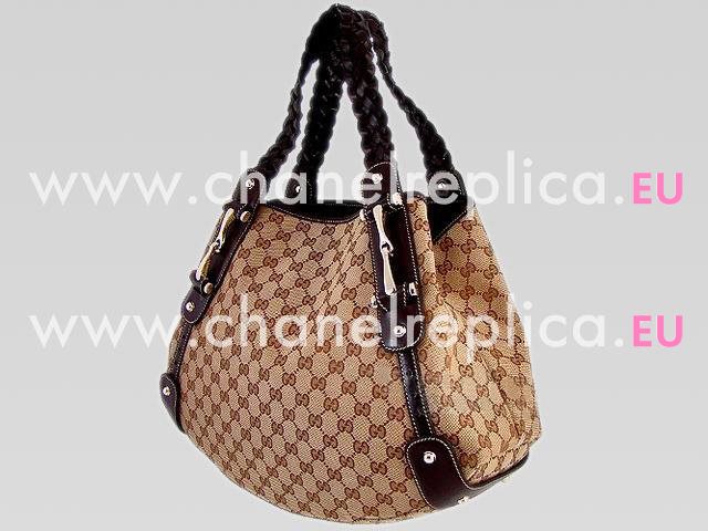 GUCCI PELHAM MEDIUM SHOULDER BAG IN BROWN G137621-B