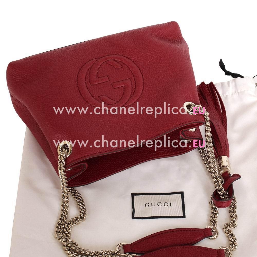 Gucci Soho GG Calfskin Bag Red G5594641