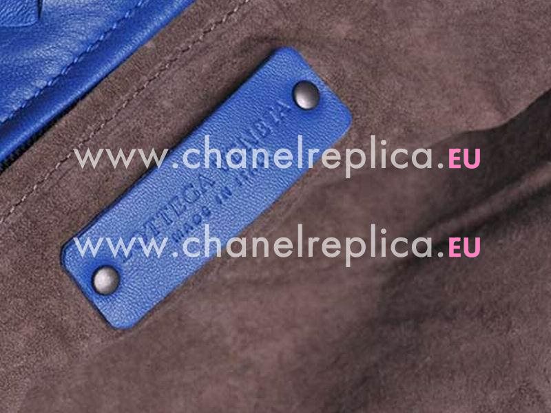 Bottega Veneta Nappa Double Handle Woven Bag Light Blue BV179320