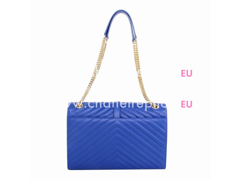 YSL Saint Laurent Cabas Calfskin Bag In Blue YSL5236558