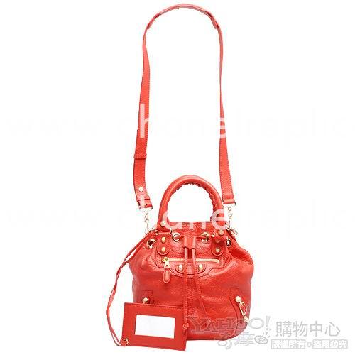 Balenciage Pompon Lambskin Gold hardware Classic Mini Bag Coral B4200339