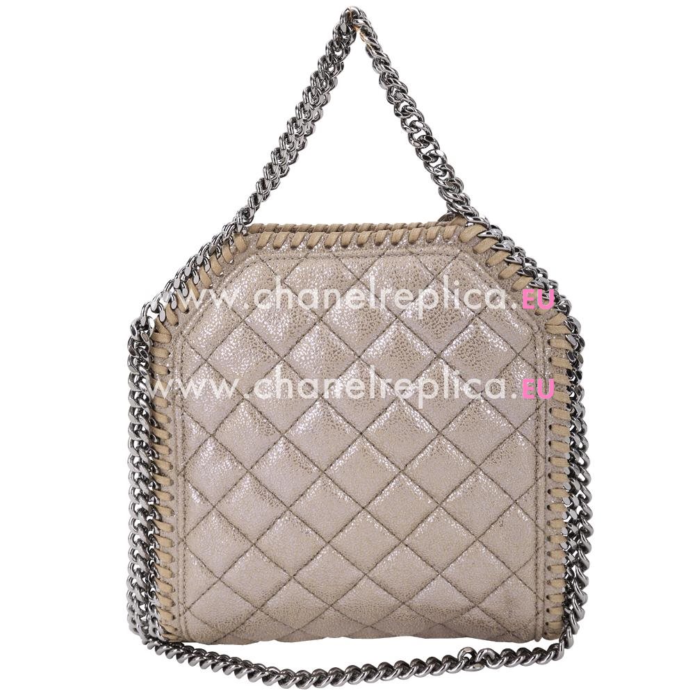 Stella McCartney Falabella Tiny Tote Silver Chain Bag Khaki S891696