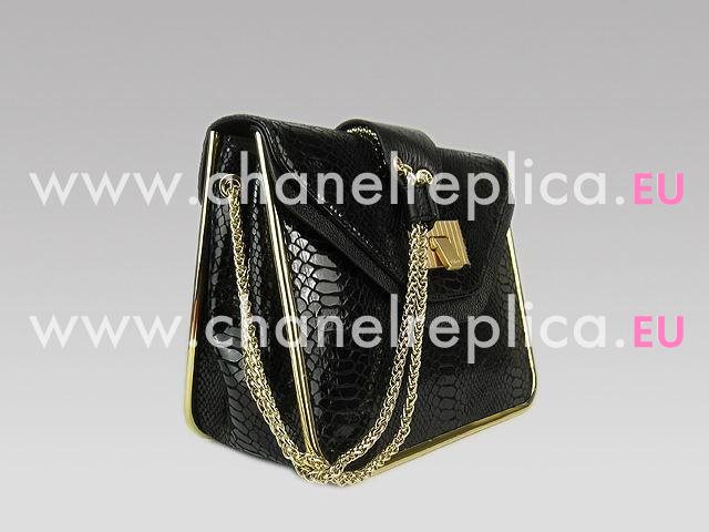 Chloe Shoulder Bag 50898 In Blacksnake C50898-1