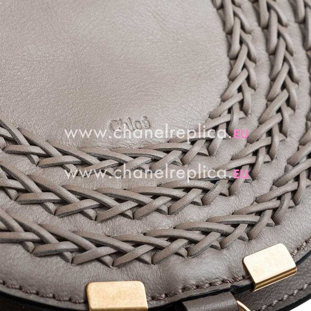 CHLOE Marcie Calfskin Saddle Bag Griege CL7040511