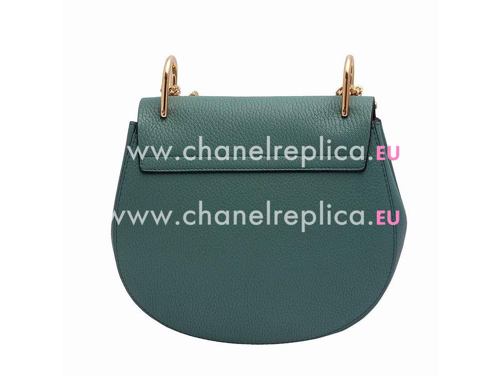 Chloe Drew Clemence Leather Golden Chain Bag Grayish Blue CH982809