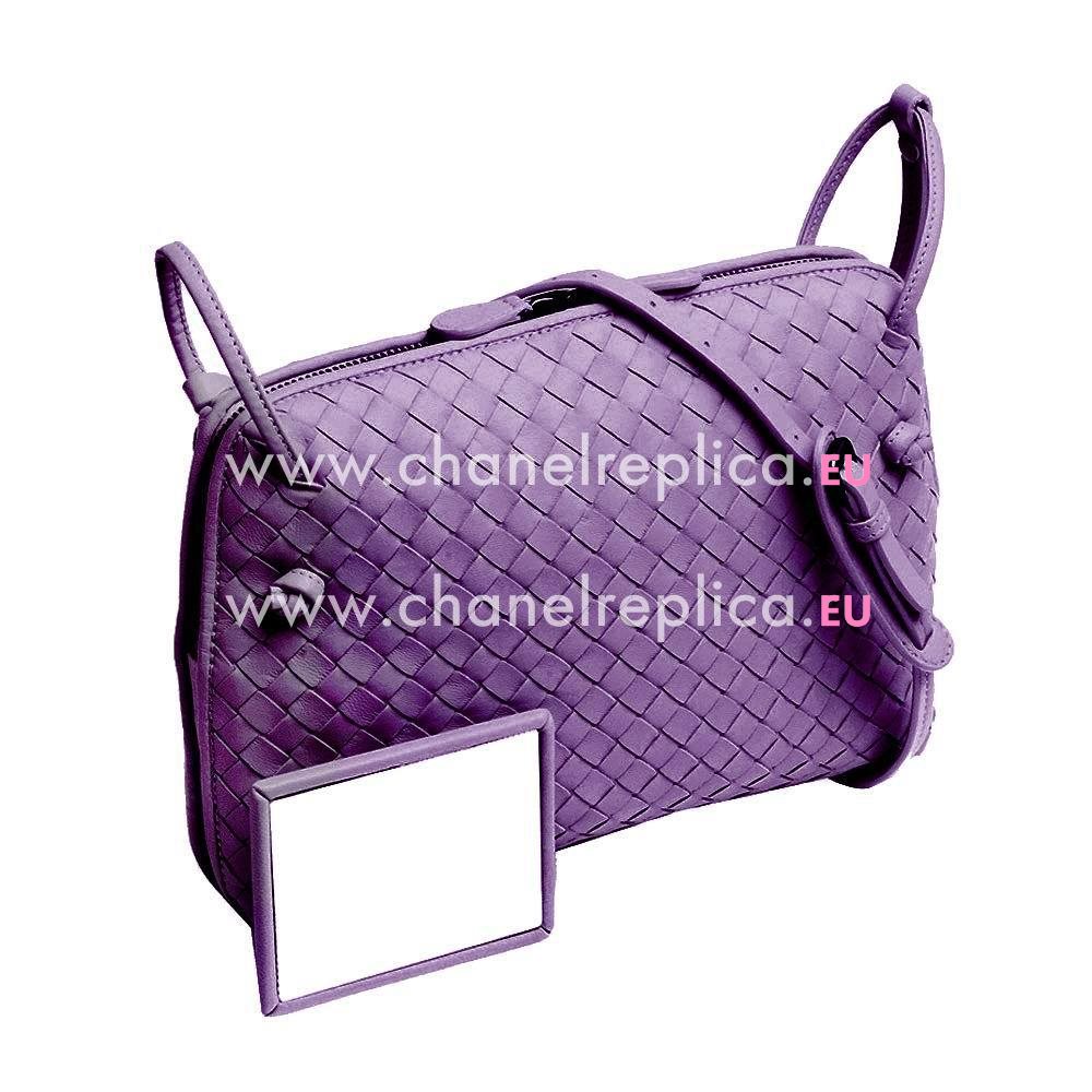 Bottega Veneta Crossbody Classic Nappa Woven Shouldbag Purple B6110402